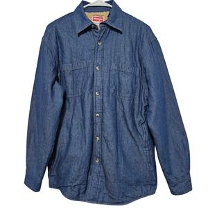 Wrangler Sherpa Lined Denim Trucker Jacket Mens SM Workwear Western Outdoor Warm